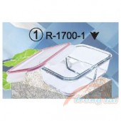 R-1700-1分隔耐熱玻璃保鮮盒(長方)